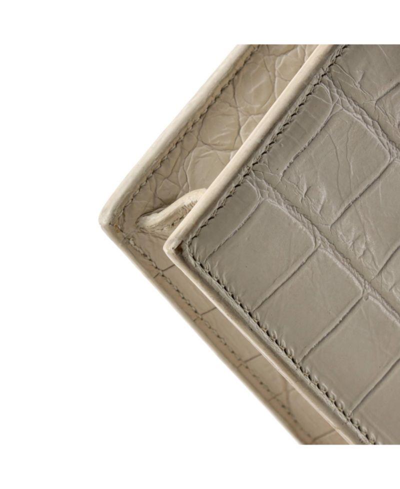 Uptown Chain Wallet Embossed Leather