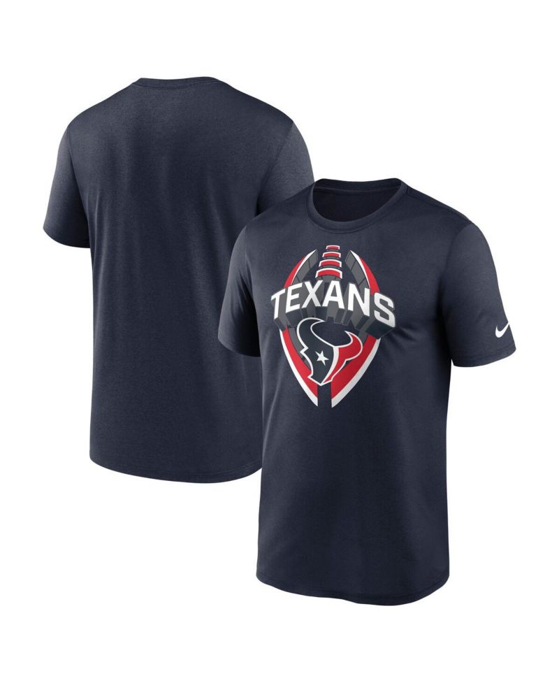 Men's Navy Houston Texans Big & Tall Primetime Legend Icon Performance T-Shirt