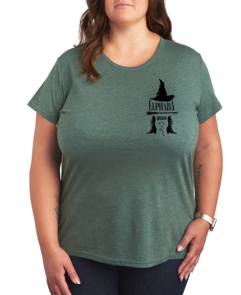 Trendy Plus Size Wicked Elphaba Graphic Crew Neck T-Shirt