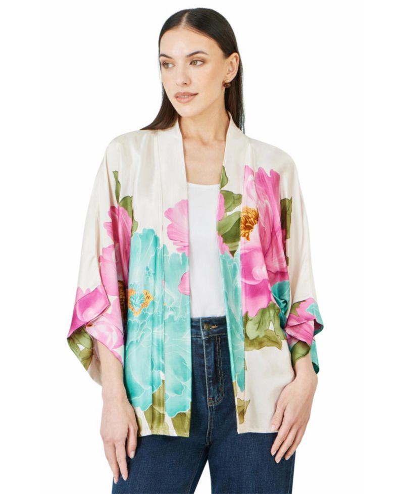 Womens Floral Print Relaxed Jacket