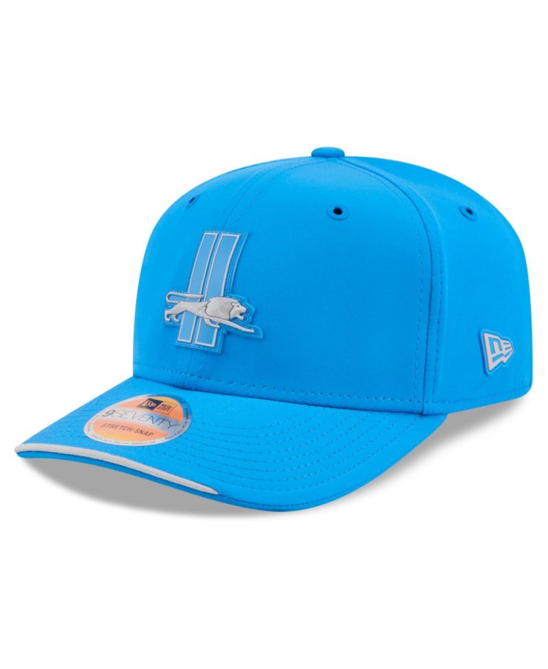 Men's Blue Detroit Lions 2026 Sideline Throwback 9SEVENTY Adjustable Hat