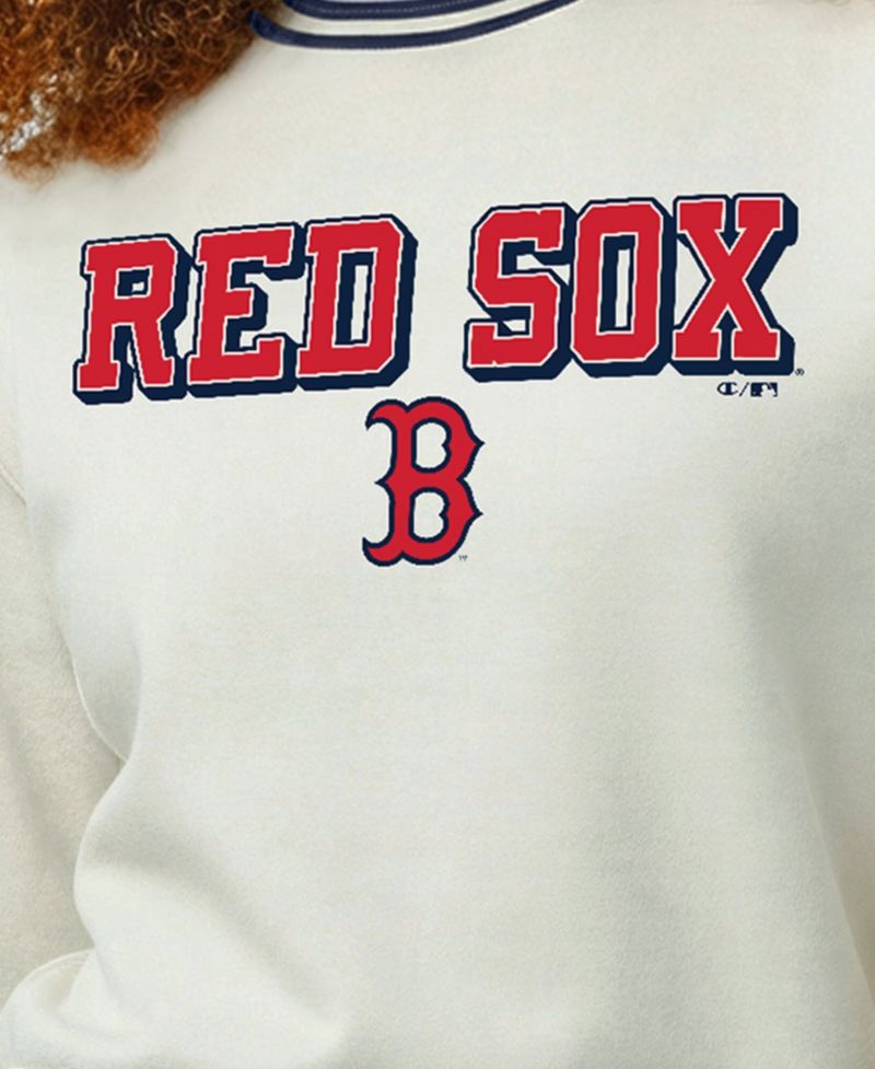 Women's Boston Red Sox Long-Sleeve Pullover Reverse Weave Sweatshirt