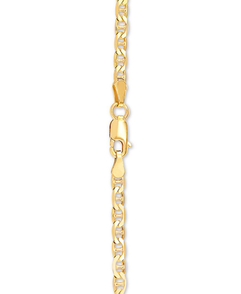 Mariner Link Chain Necklace 18"-20" in Sterling Silver or 18k Gold-Plated Sterling Silver