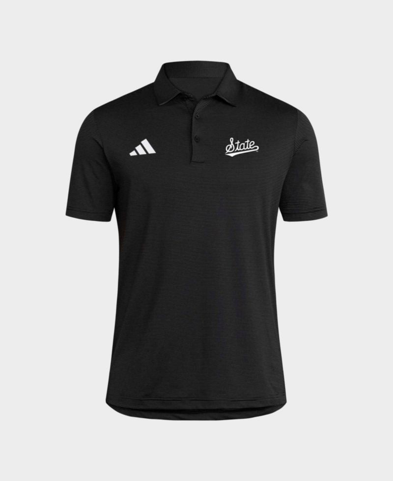 Men's Black Mississippi State Bulldogs Ultimate 365 Stripe Polo Shirt