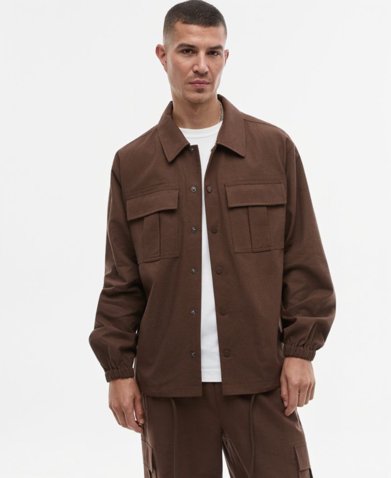 Men's Relaxed-Fit Utility Overshirt