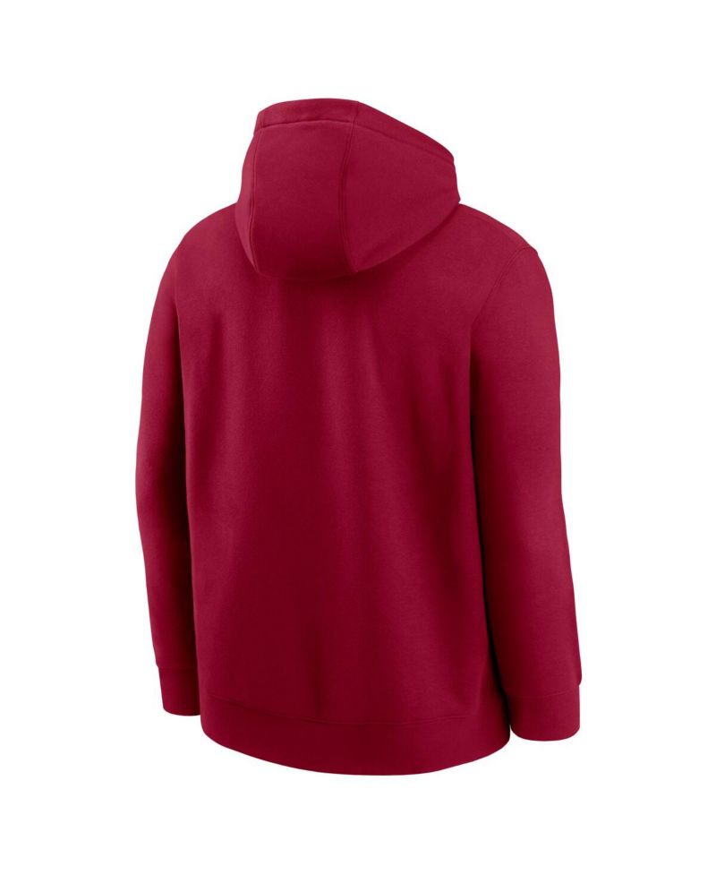 Men's Burgundy Washington Commanders Busted Play Club Fleece Pullover Hoodie