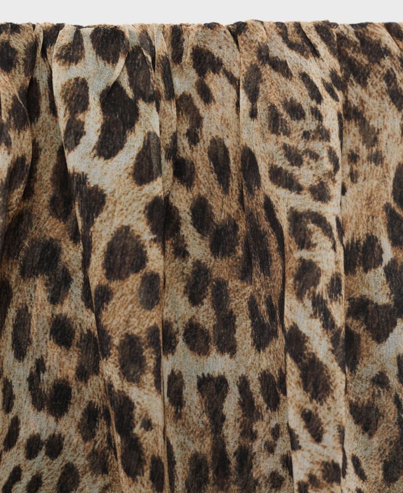 Women's Leopard Print Crop Top