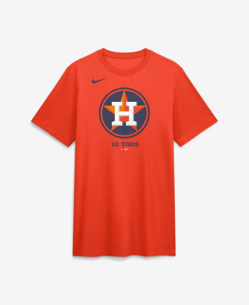 Men's Orange Houston Astros Tri-Blend Logo T-Shirt