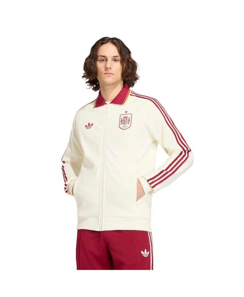 Men's White Spain National Team 2026 World Cup Anthem Full-Zip Jacket