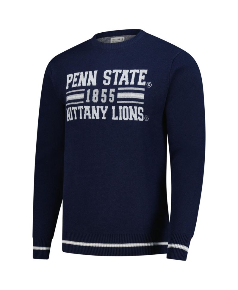 Men's and Women's Navy Penn State Nittany Lions Renew Knit Vintage Retro Sweater