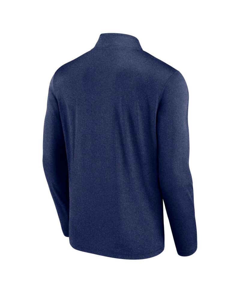 Men's Heather Navy St. Louis Cardinals Head-to-Head Quarter-Zip Pullover Hoodie
