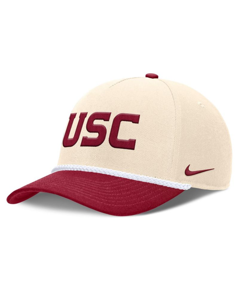 Men's and Women's Natural USC Trojans 2026 Primetime Natural 5-Panel Rope 2-Tone Rise Hat