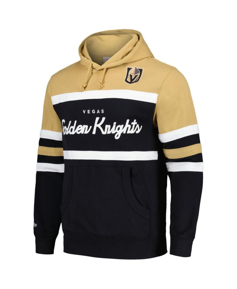 Men's Black, Gold Vegas Golden Knights Head Coach Pullover Hoodie