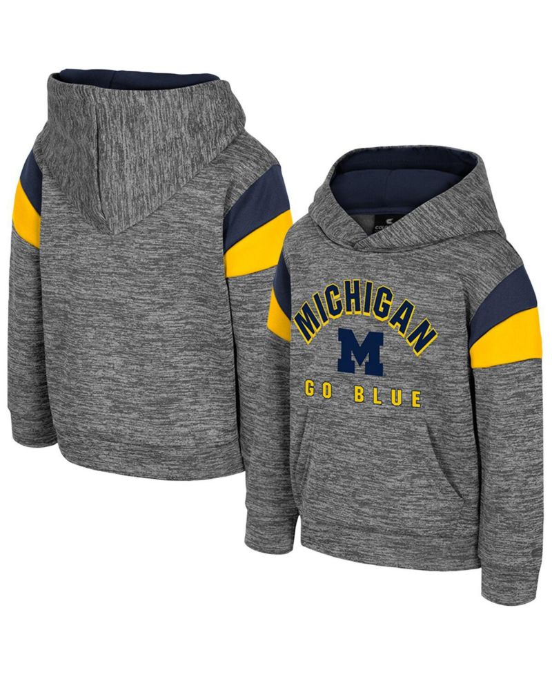 Toddler Gray Michigan Wolverines Wizard City Hoodie