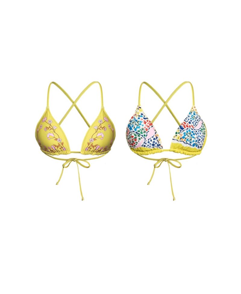 Women's Garden Reversible Triangle Bikini Top