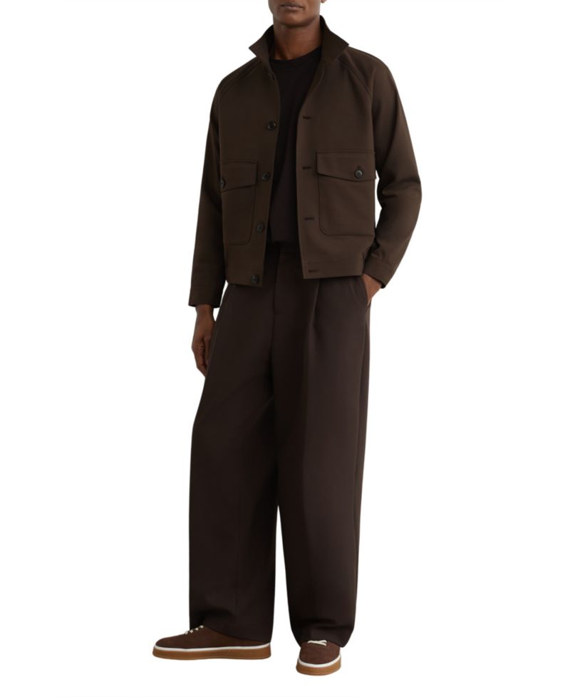 Men's Romano Cotton-Blend Harrington Jacket