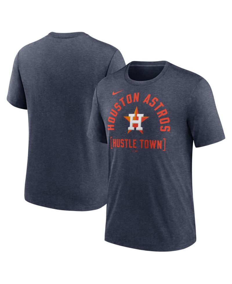 Men's Heather Navy Houston Astros Swing Big Tri-Blend T-Shirt
