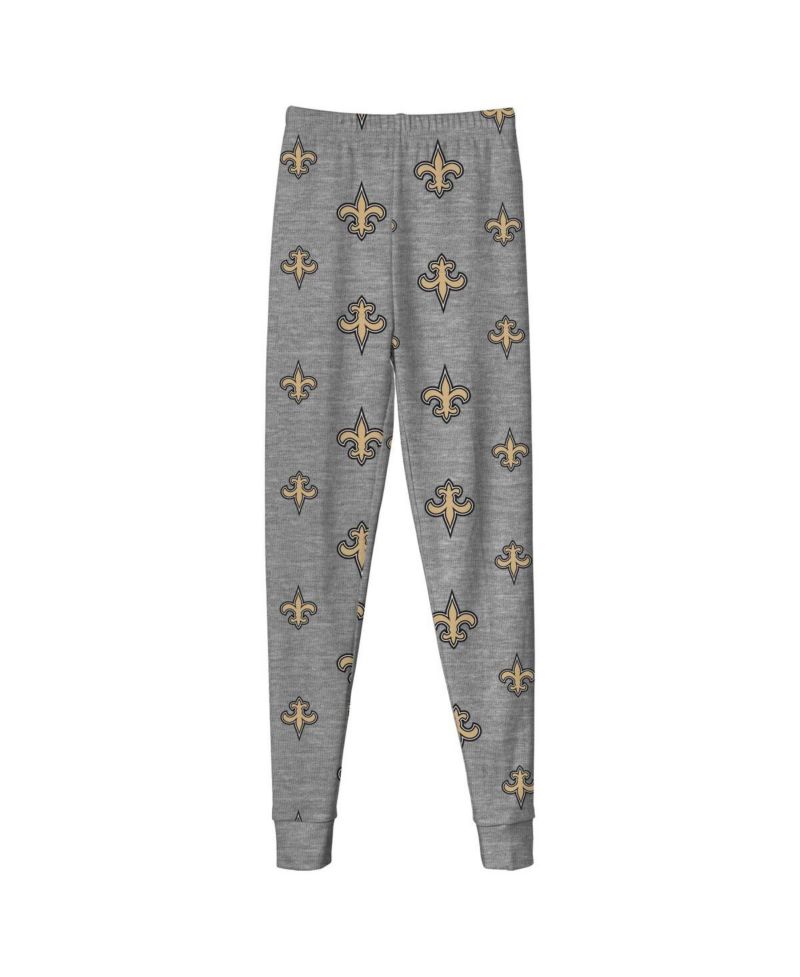 Big Boys and Girls New Orleans Saints Long Sleeve T-Shirt and Pants Sleep Set
