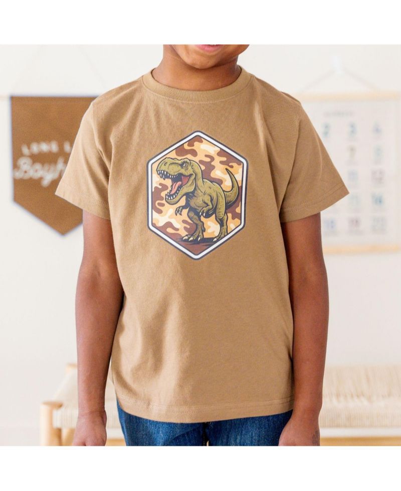 Little Boys Camo Rawr Short Sleeve T-Shirt