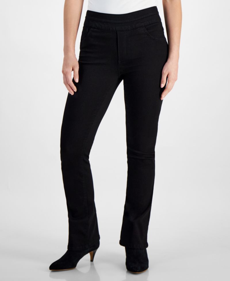 Petite "Ab"solution Pull-On High-Rise Bootcut Jeans
