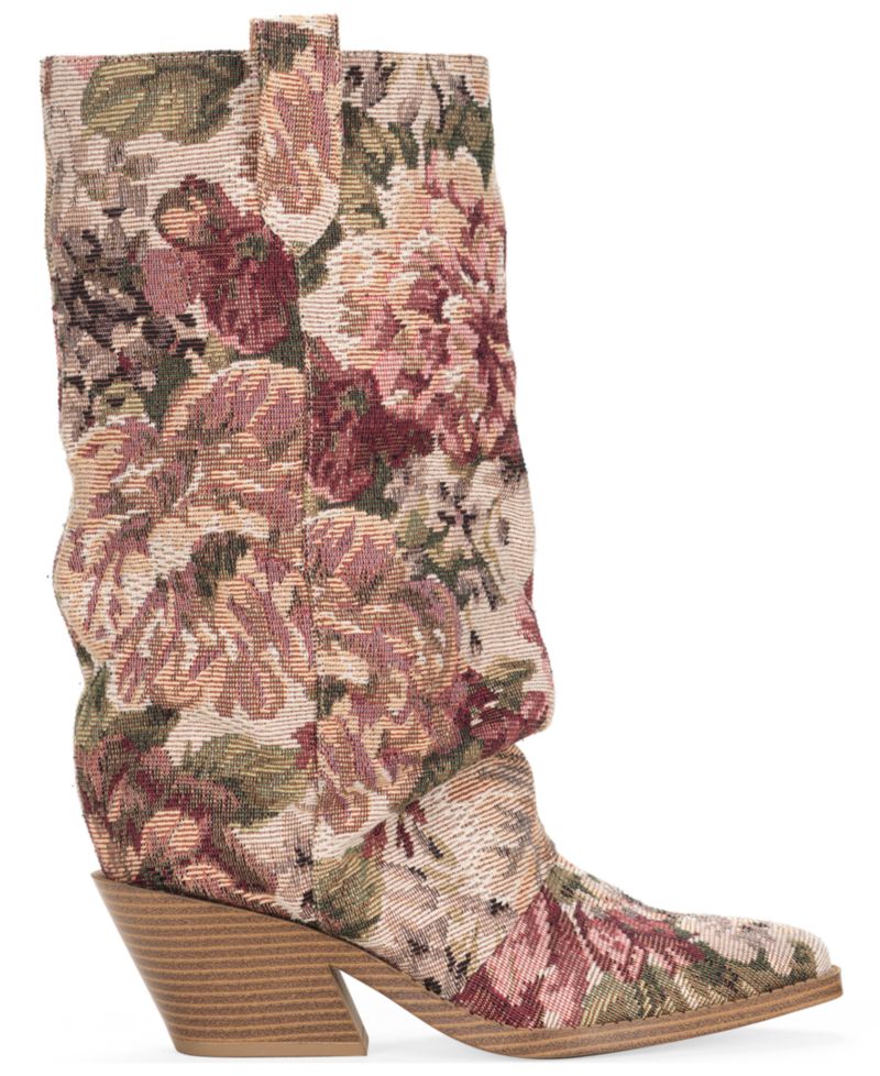 Women's Piippa Floral Tapestry Slouch Mid-Shaft Western Boots