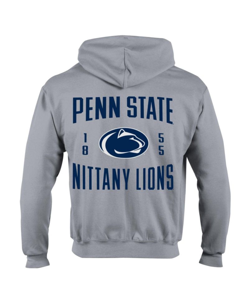 Men's Heather Gray Penn State Nittany Lions Varsity Power Blend Full-Zip Fleece Hoodie