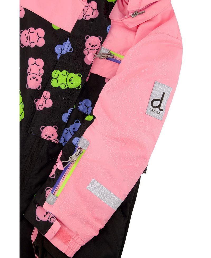 Little and Big Girl One ( 6 to 14 ) Piece Play Snowsuit Gummy Bear Print