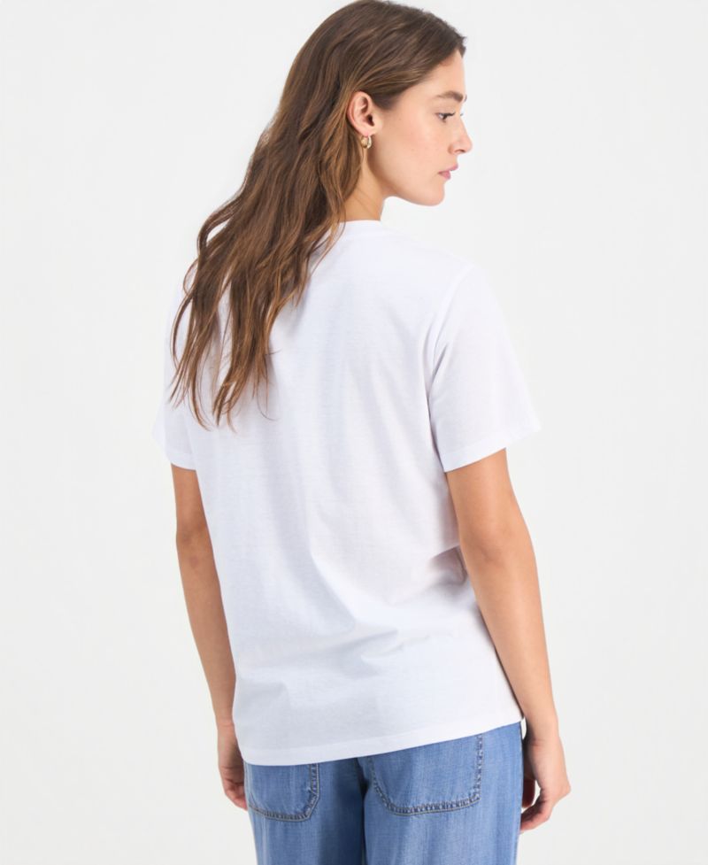 Juniors' Snoopy Country Club Graphic Print T-Shirt