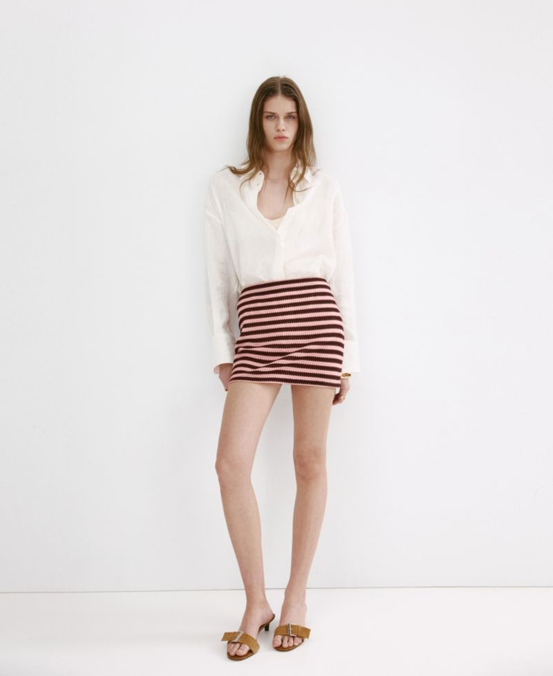 Women's Striped Knitted Skirt