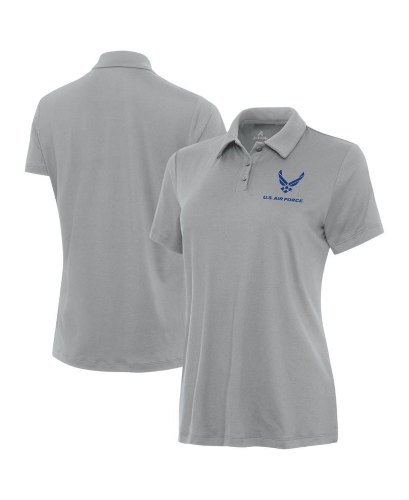 Women's Gray Air Force Reprocess Polo Shirt