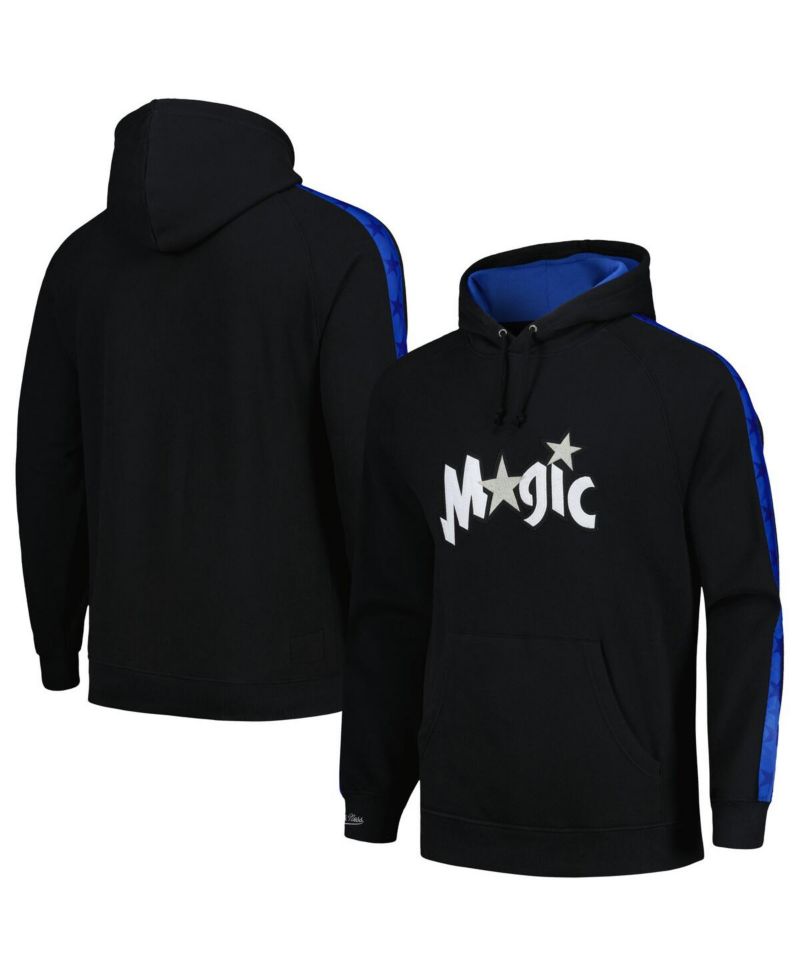 Men's Black Orlando Magic Hardwood Classics Nights Raglan Pullover Hoodie