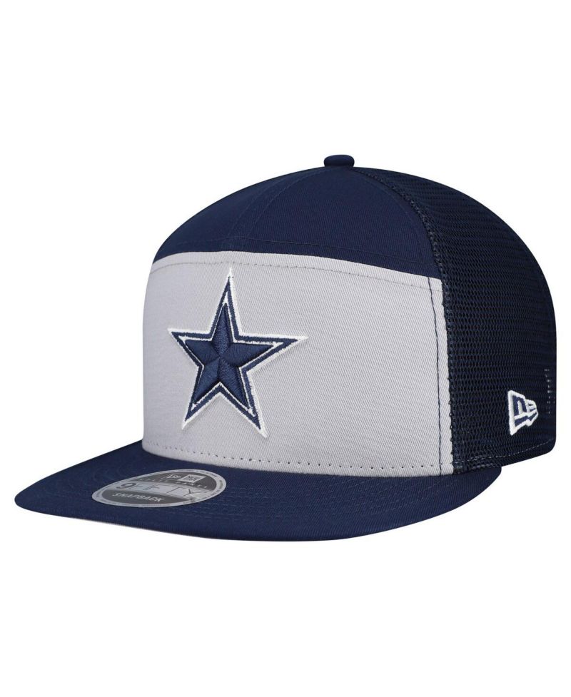 Men's Gray/Navy Dallas Cowboys Outdoor Split Panel 9FIFTY Snapback Hat