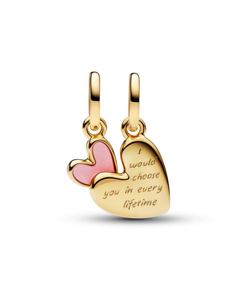 Pink Mother Daughter Splittable Dangle Charm