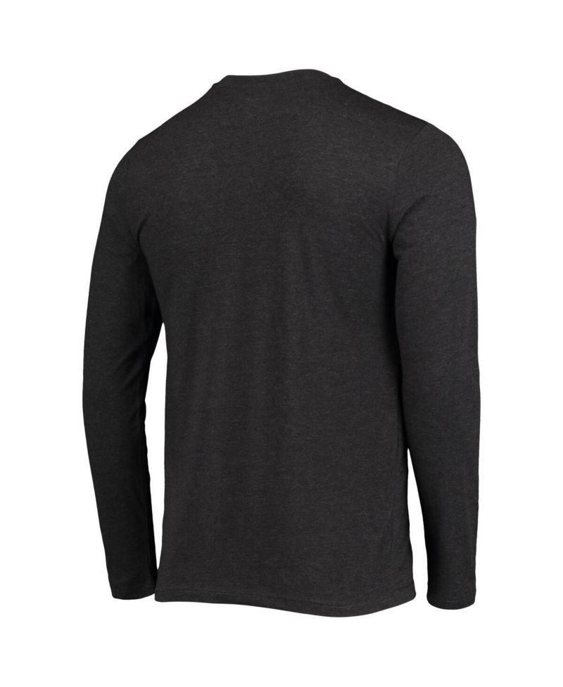 Men's Navy, Heathered Charcoal Auburn Tigers Meter Long Sleeve T-shirt and Pants Sleep Set