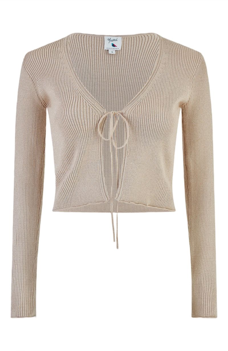 Women's Metallic Rib Knit Bolero