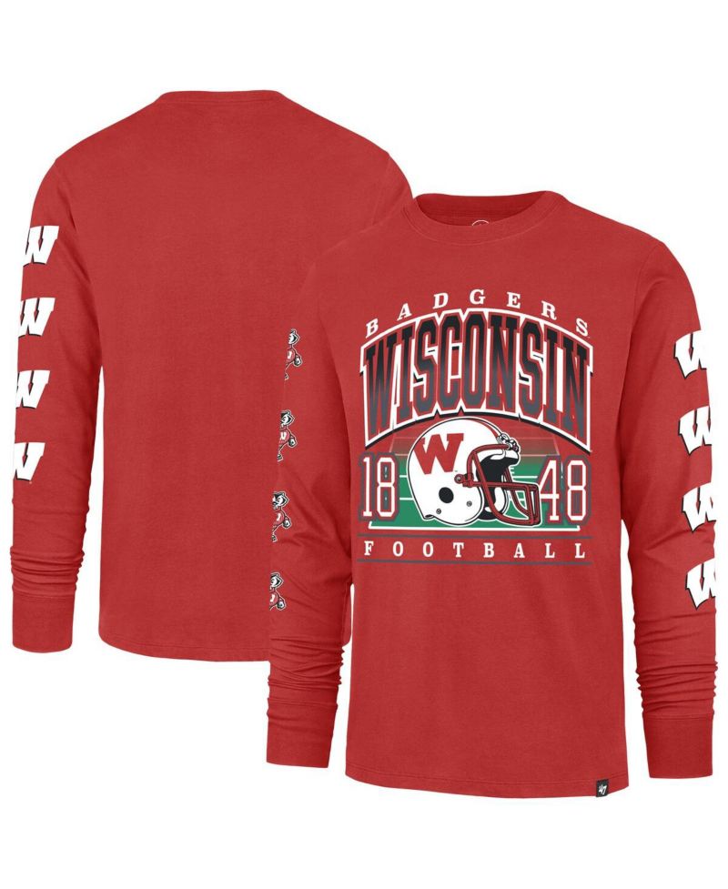 Men's Red Wisconsin Badgers Go Big Long Sleeve T-Shirt