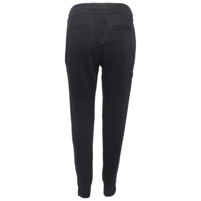 Women's Pre-Owned Versus Versace Black Logo Print Cotton Side Zip Detailed Joggers