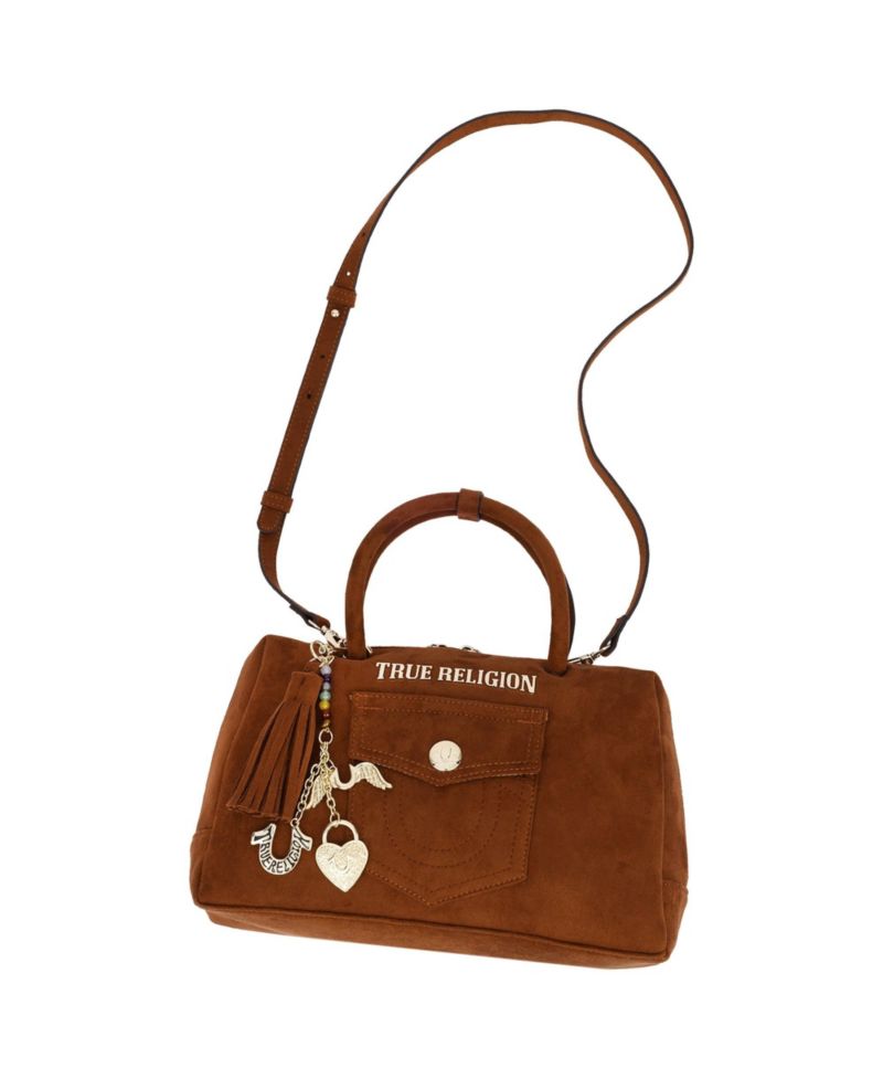 Logo Lock Top Handle Adjustable Crossbody Bag