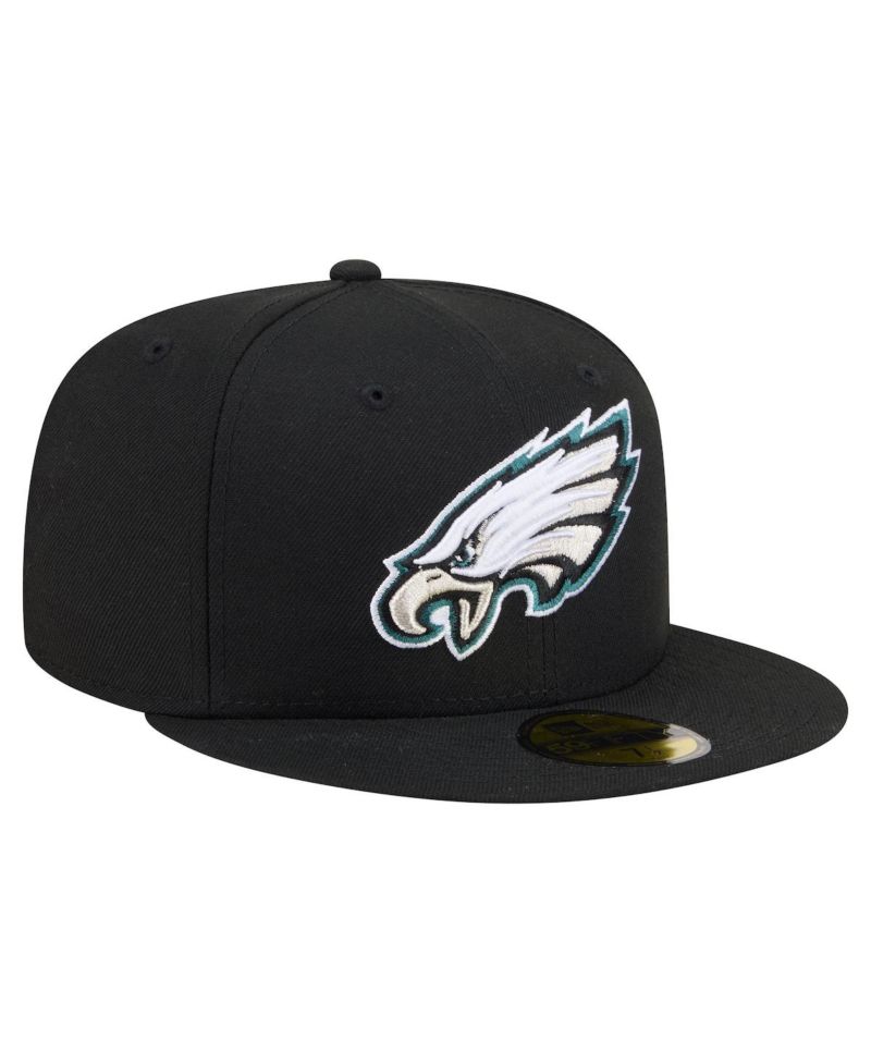 Men's Black Philadelphia Eagles 59FIFTY Fitted Hat