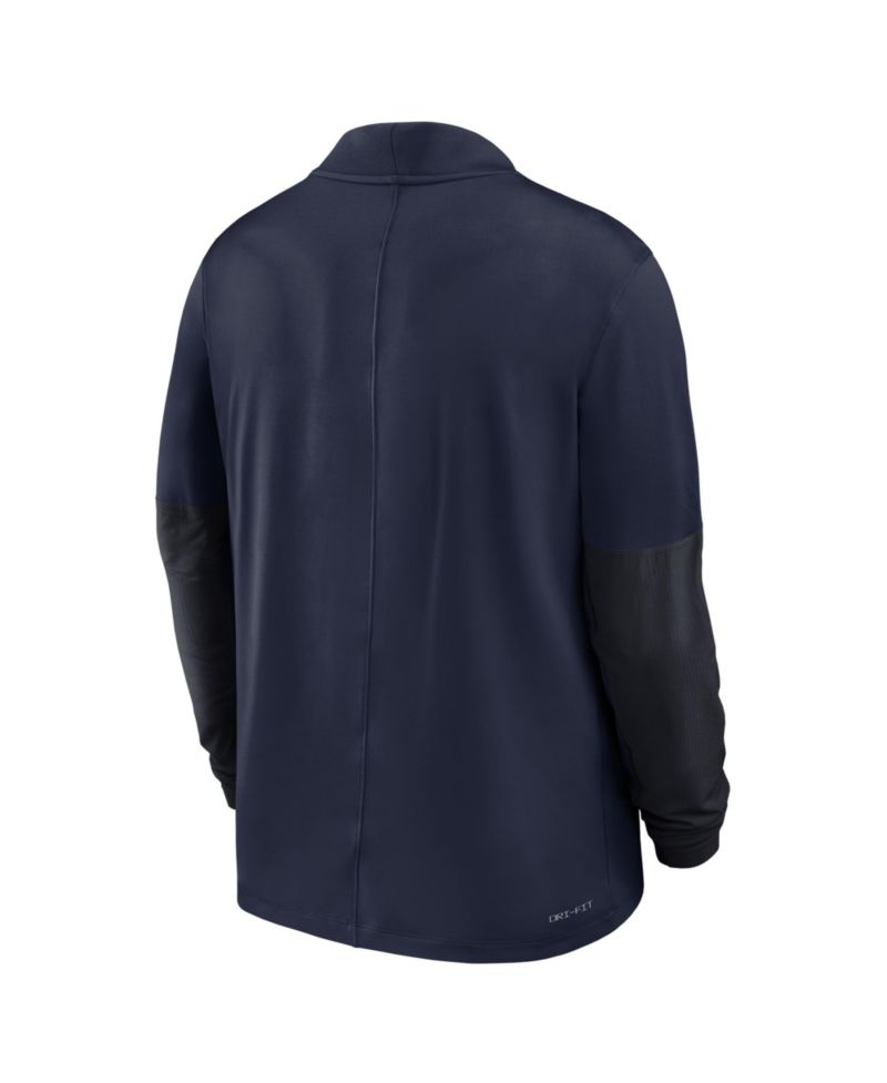 Men's Navy West Virginia Mountaineers One Goal Performance Half-Zip Pullover Sweatshirt