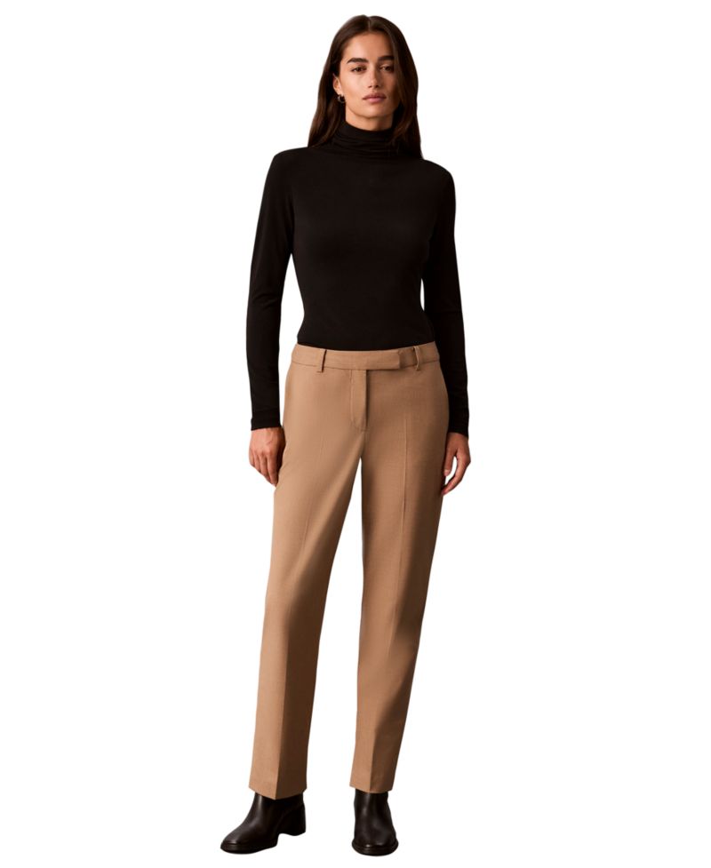 Women's Long-Sleeve Crepe Jersey Top