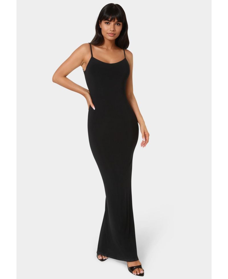 Women's Backless Lace Inset Maxi Dress