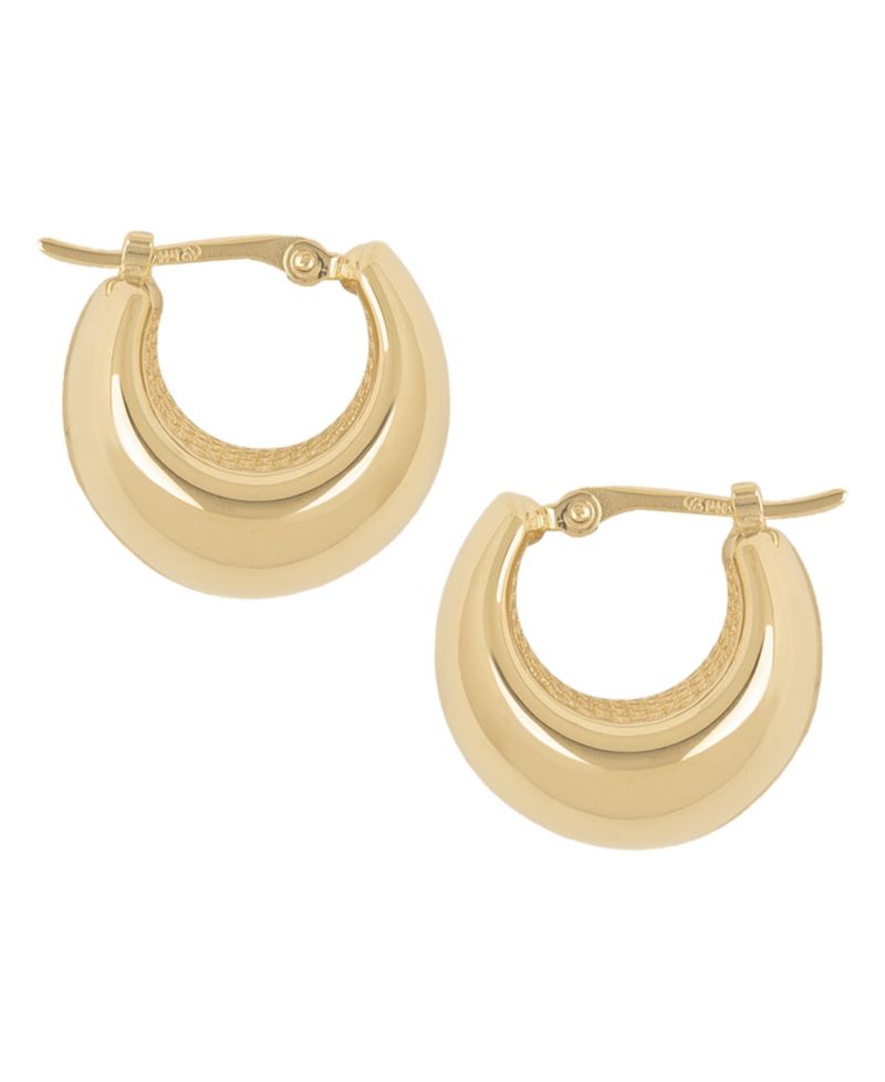 Bold Hoop Earrings in 14k Yellow Gold, White Gold, or Rose Gold