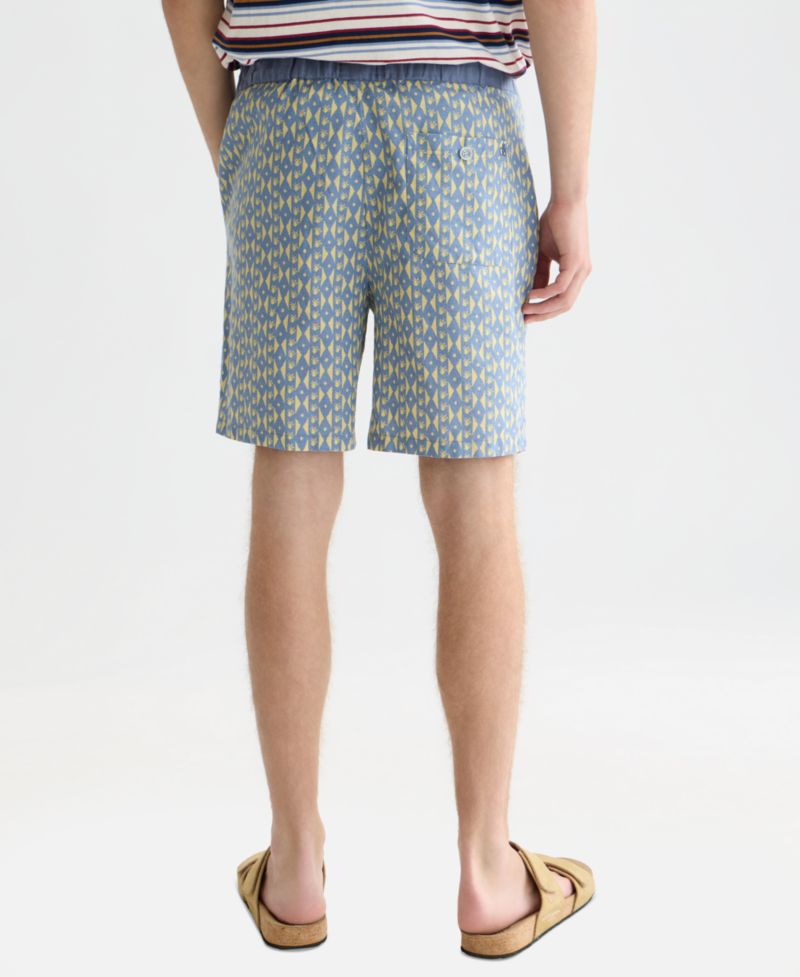 Men's Linen-Blend Fave Printed Bermuda Shorts