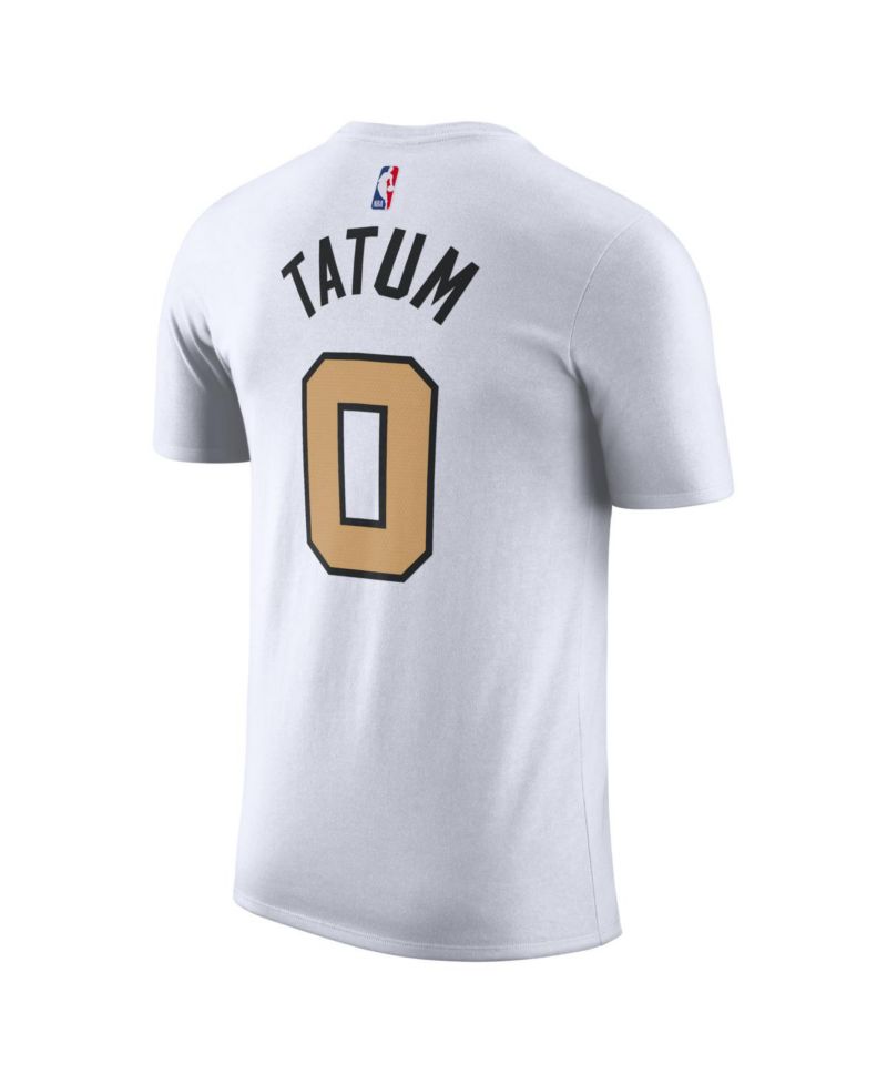Men's and Women's Jayson Tatum White Boston Celtics 2025/26 City Edition Name & Number T-Shirt
