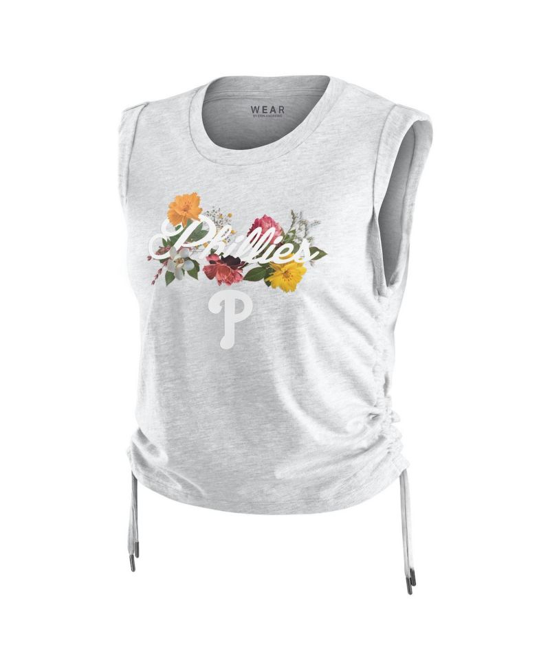 Women's Heather Gray Philadelphia Phillies Cinched Tank Top