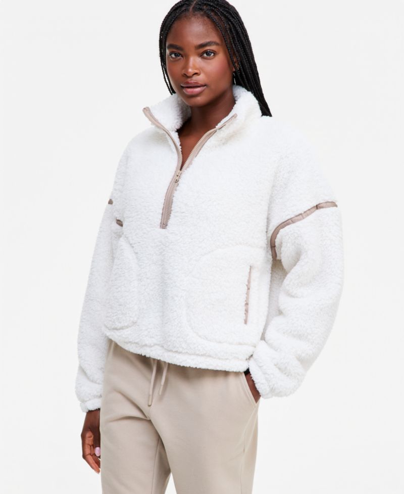 Women's Sherpa Half-Zip Mock Neck Pullover