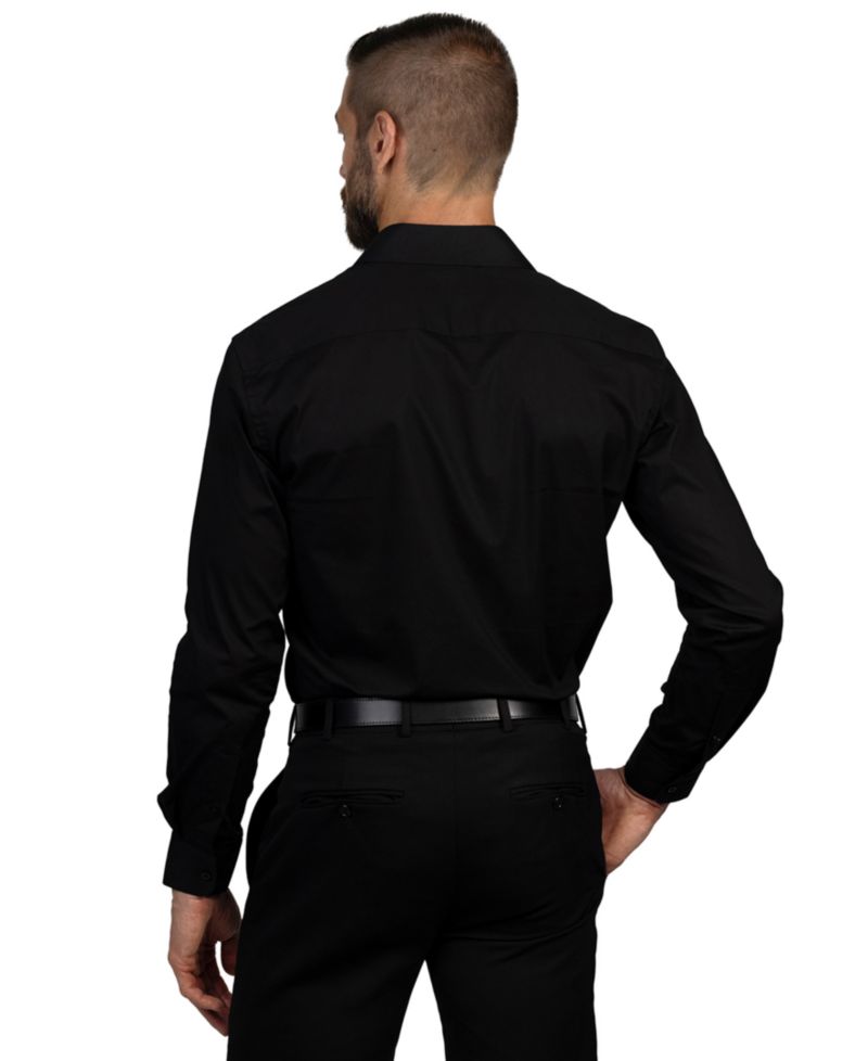 Men's Solid Slim-Fit Dress Shirt