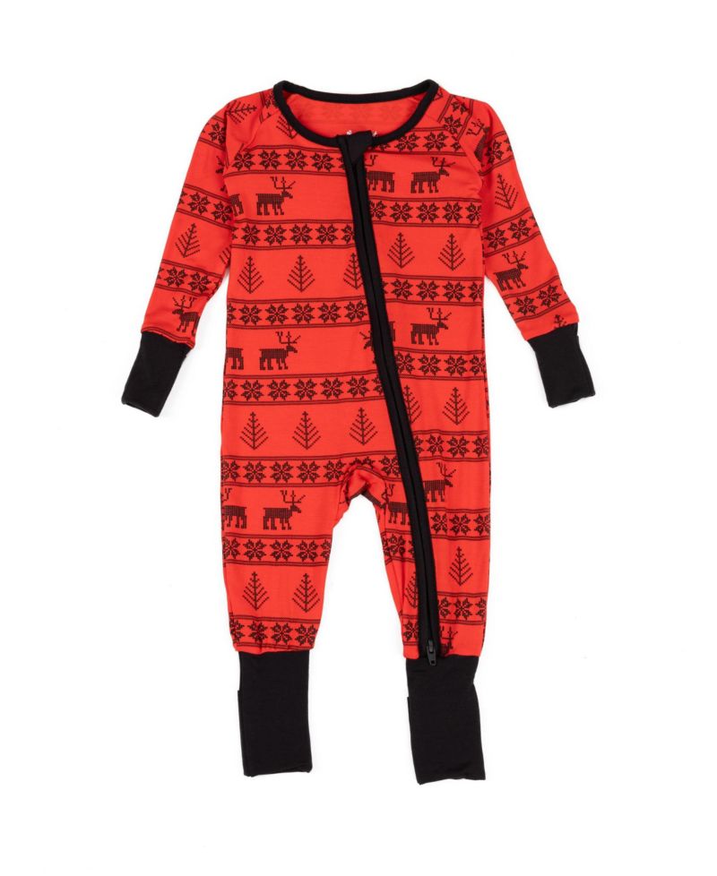 Baby One Piece Viscose from Bamboo Holiday Pajamas