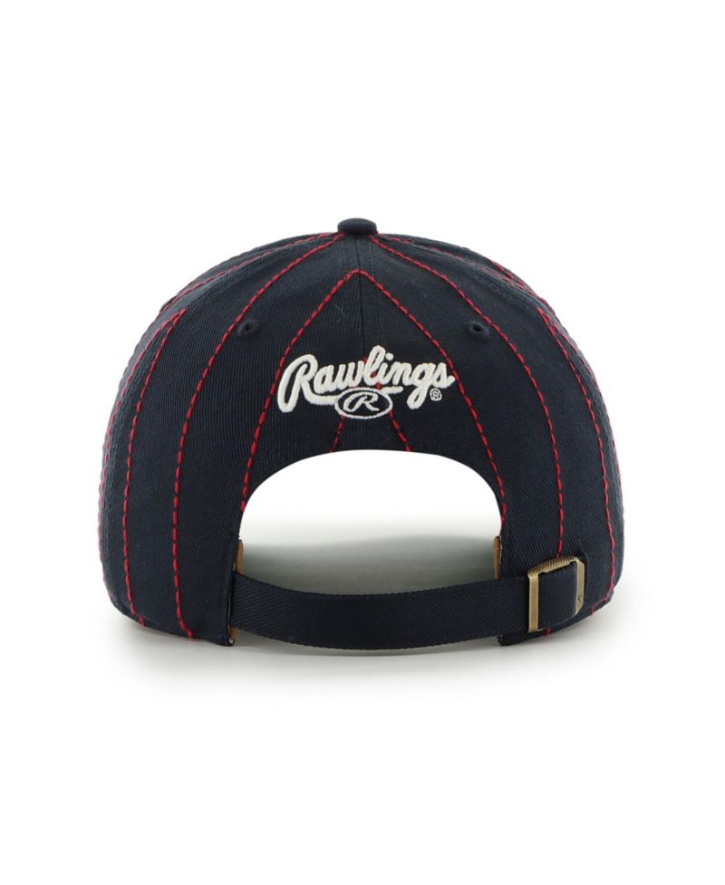 Men's Rawlings Navy Boston Red Sox Pinstripe Hitch Adjustable Hat